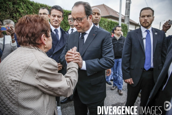 François Hollande et Manuel Valls en Haute-Saône