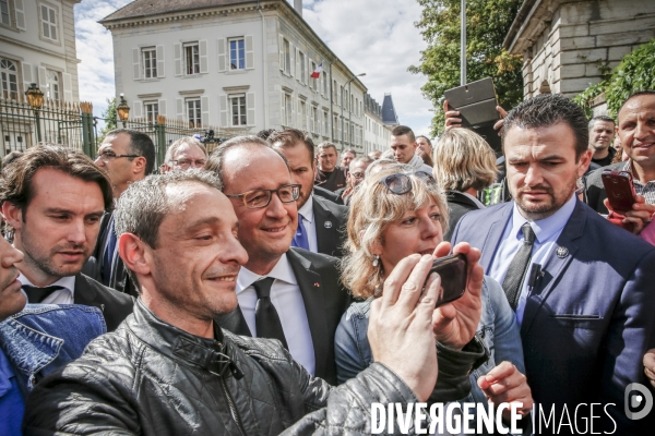 François Hollande et Manuel Valls en Haute-Saône