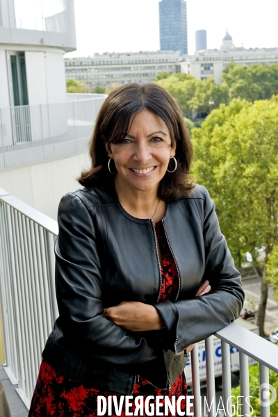 Portrait d  Anne Hidalgo,maire de Paris