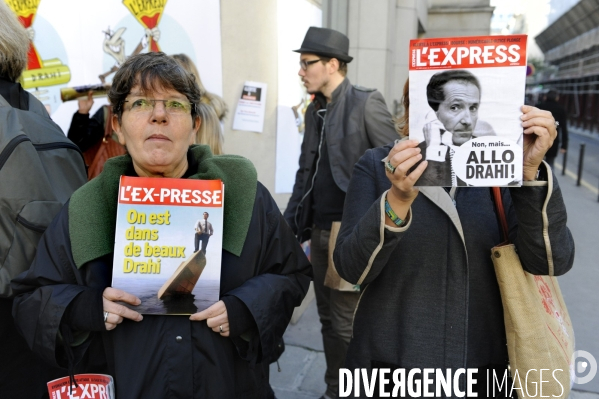 Protestation au groupe l Express