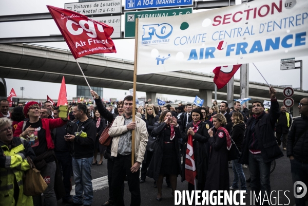 Manifestation des salaries d Air France