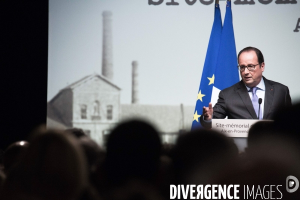 Hollande au Mémorial du camp des Milles