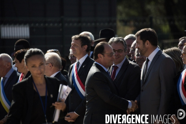 Hollande au Mémorial du camp des Milles