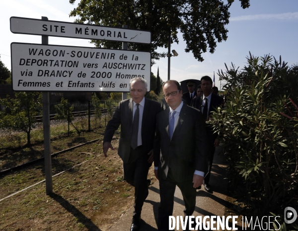 Francois Hollande au Camps des Millles