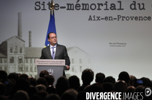 Francois Hollande au Camps des Millles