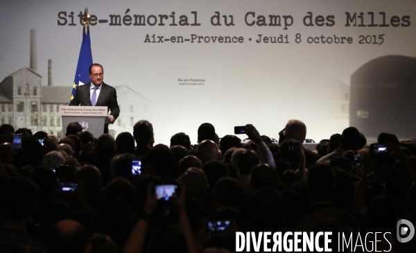 Francois Hollande au Camps des Millles