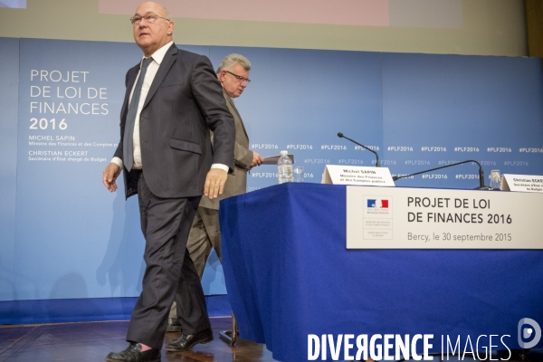 Michel Sapin et Christian Eckert présentent le projet de loi de finances 2016 - PLF 2016