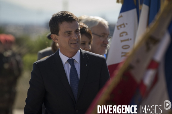 Manuel Valls au mémorial de Rivesaltes