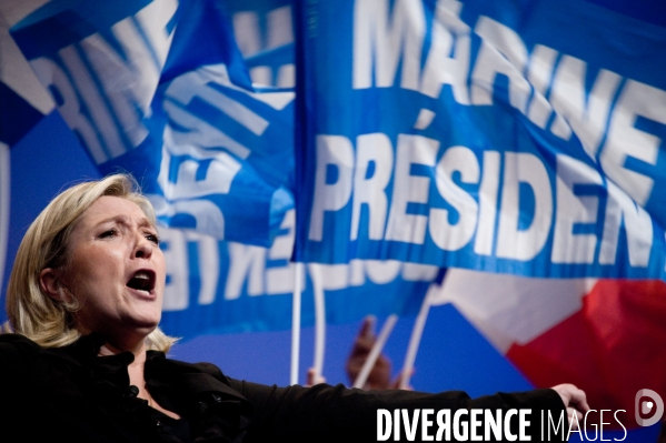 Marine le Pen au Zénith, Paris, 17/03/2012