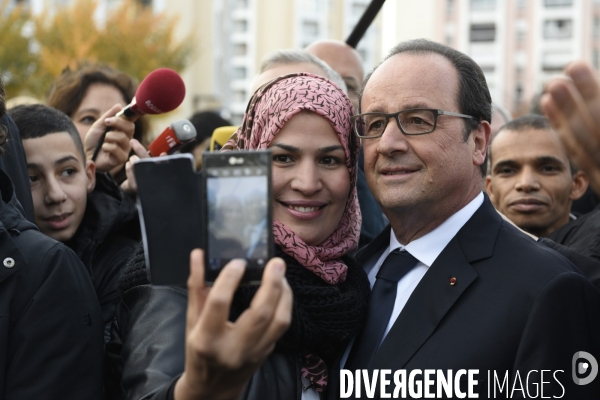 François HOLLANDE visite le quartier rénové de Trèves-Fribourg