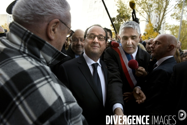 François HOLLANDE visite le quartier rénové de Trèves-Fribourg