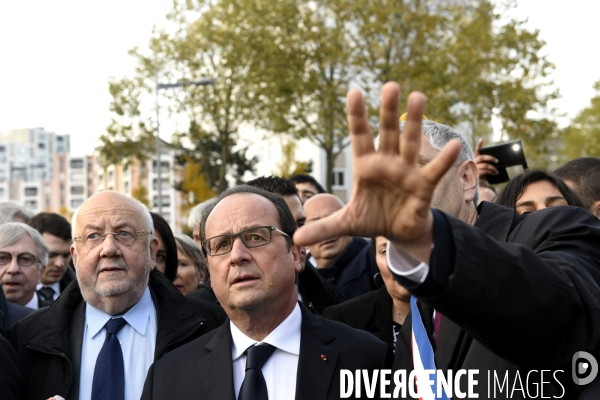 François HOLLANDE visite le quartier rénové de Trèves-Fribourg