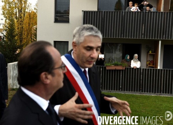 François HOLLANDE visite le quartier rénové de Trèves-Fribourg