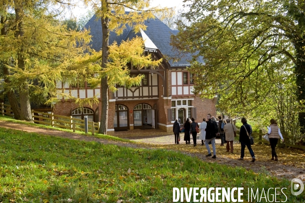 La villa Marguerite Yourcenar au Mont Noir, dans les Monts de Flandre,ou  elle a passe une partie de son enfance, devenue centre departemental de residence d ecrivains europeens