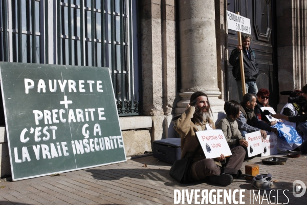 Les mendiants dans la rue