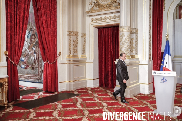 Elysée après les attentats du 13 novembre 2015. Samedi 14 novembre 2015