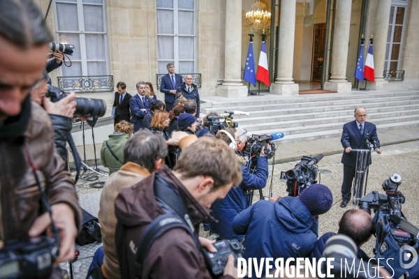 Elysée après les attentats du 13 novembre 2015. Samedi 14 novembre 2015