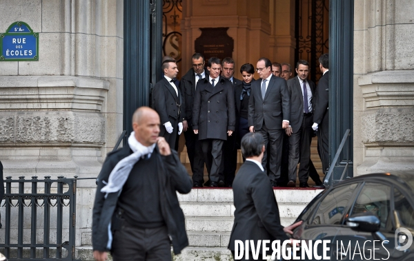 Minute de silence a la Sorbonne