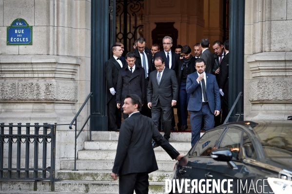 Minute de silence a la Sorbonne