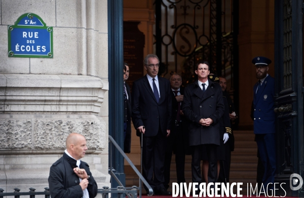 Minute de silence a la Sorbonne