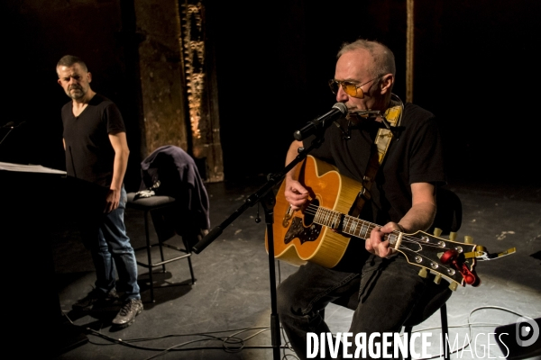 Graham Parker et Eric Naulleau - Lecture Concert au Théâtre des Bouffes du Nord - le 23 novembre 2015