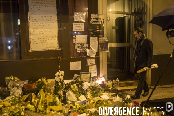 Hommage a paris, une semaine apres les attentats terroristes.