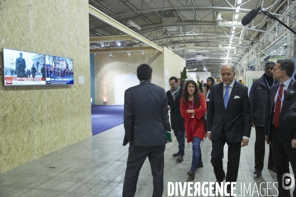 Laurent Fabius , president President-designate of COP 21 ,Ambiances COP 21 derniers préparatifs avant ouverture