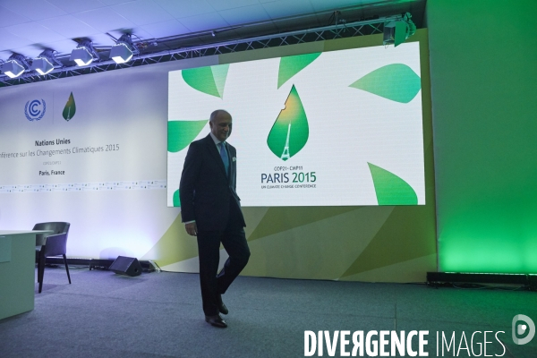 Laurent Fabius , president President-designate of COP 21 ,Ambiances COP 21 derniers préparatifs avant ouverture