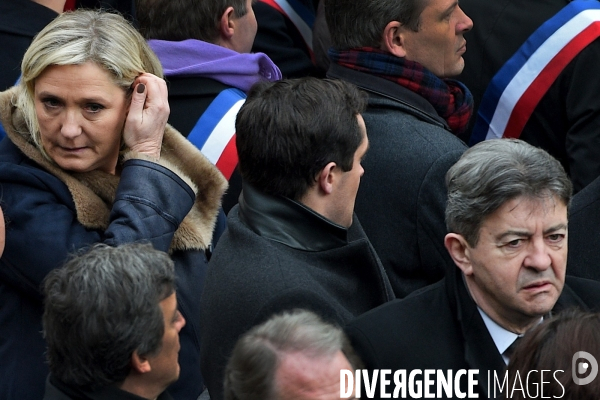 Jean Luc Melenchon avec Marine Le Pen