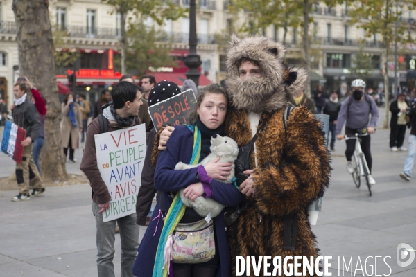 COP 21 : Manifestation place de la République