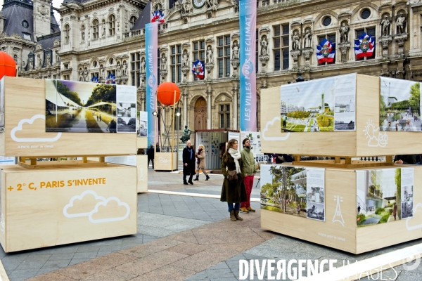 Illustration Novembre2015.Le Paris de l Avenir, exposition de la ville en faveur de la lutte contre le dereglement climatique.