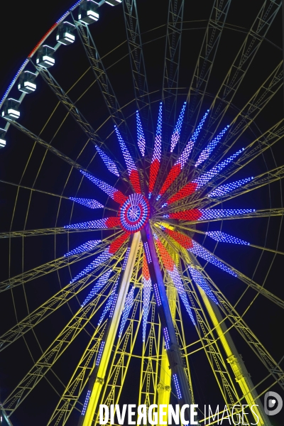 Illustration Novembre 2015.La grande roue eclairee place de la Concorde