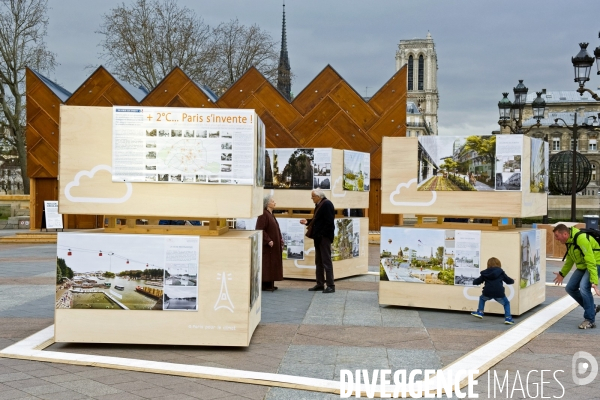 Illustration Novembre2015.Le Paris de l Avenir, exposition de la ville en faveur de la lutte contre le dereglement climatique.