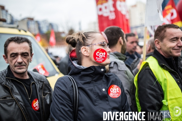 Manifestation de soutien aux salariés d Air France devant le Tribunal de Bobigny