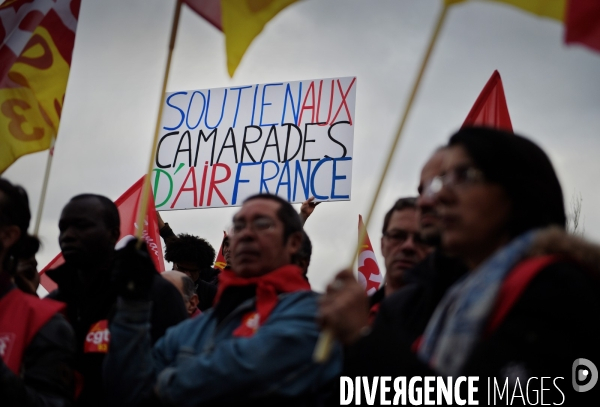 Manifestation de soutien aux salariés d Air France