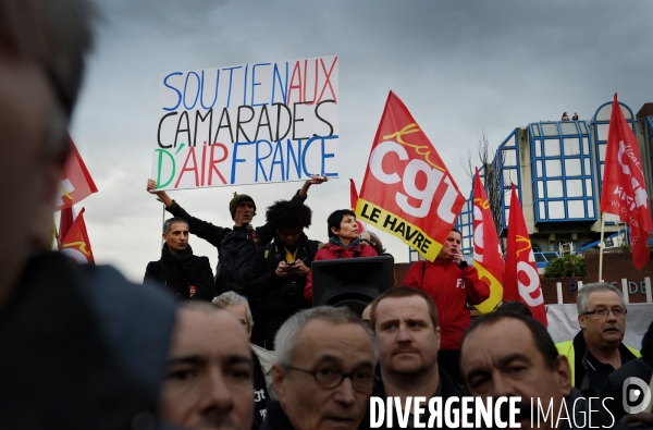 Manifestation de soutien aux salariés d Air France