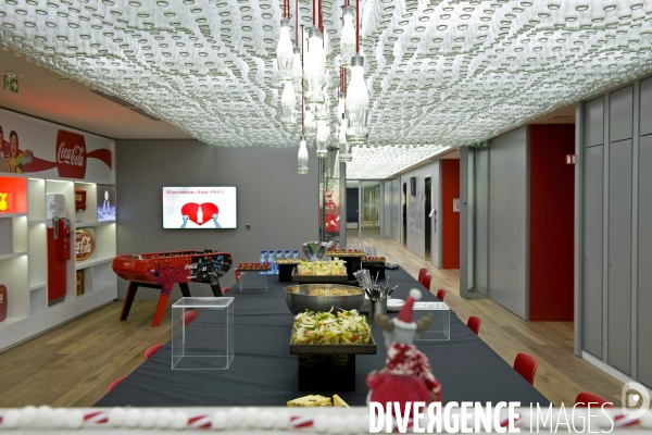 Au nouveau  siege de Coca-Cola France. Ses amenagements interieurs ont obtenu le certificat BREEAM Fit-Out Outstanding, une premiere mondiale.