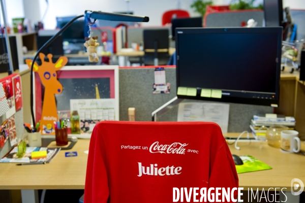 Au nouveau  siege de Coca-Cola France. Ses amenagements interieurs ont obtenu le certificat BREEAM Fit-Out Outstanding, une premiere mondiale.