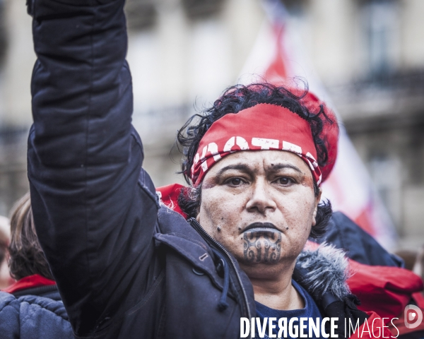 Rassemblement déclarant l Urgence Climatique à la fin de la COP21