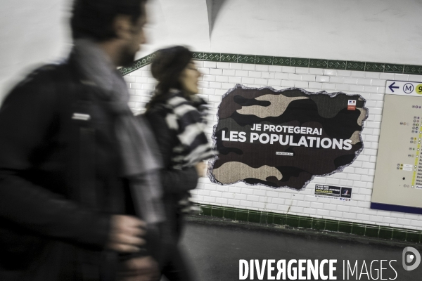 L  armée de Terre recrute - Nouvelle campagne de pub sur les murs du métro