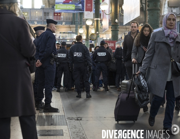 Gare du Nord, Paris, contrôle de police