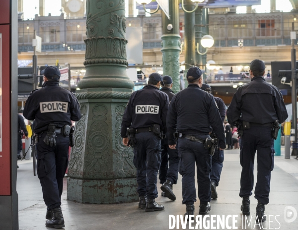 Gare du Nord, Paris, contrôle de police