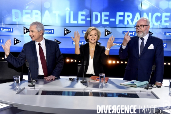 Débat Pécresse, Bartolone, Saint-Just pour les élections régionales en Ile-de-france