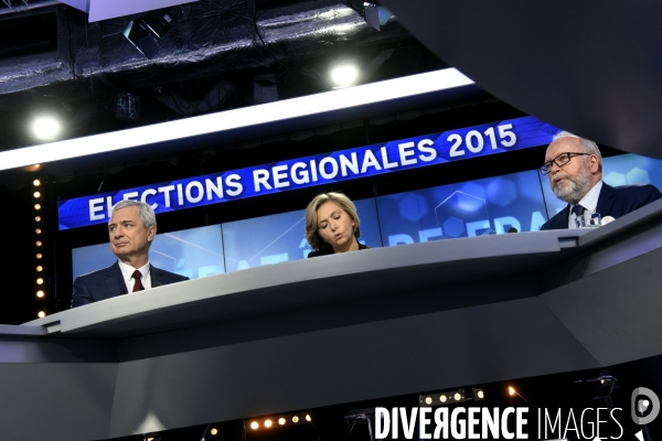 Débat Pécresse, Bartolone, Saint-Just pour les élections régionales en Ile-de-france