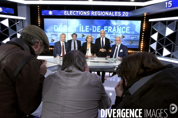 Débat Pécresse, Bartolone, Saint-Just pour les élections régionales en Ile-de-france