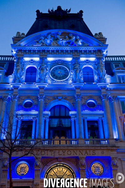 Illustration Decembre 2015.L agence centrale parisienne de la banque le Credit Lyonnais