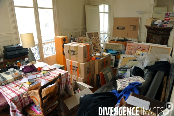 Illustration Decembre2015.Demenagement d un appartement parisien