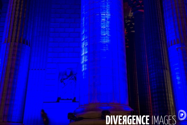 Illustration Decembre 2015.Eglise de la Madeleine mise en lumiere pour les fetes de fin d annee