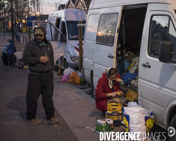 Porte d Aubervilliers,Roumains expulsés d un bidonville