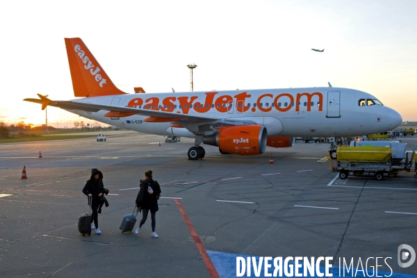 Berlin. Un airbus d Easyjet a l aeroport de Schonefeld